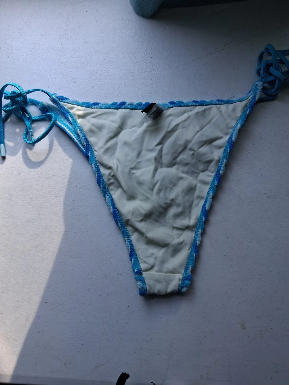 triangl swimwear Aqua Blue Chevron Tie-Side Bikini Bottom